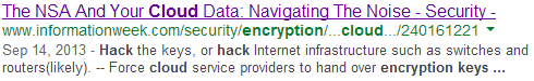 nsa demands encryption keys