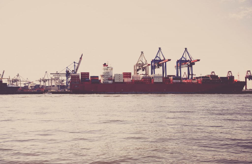 Freight Ship in Port