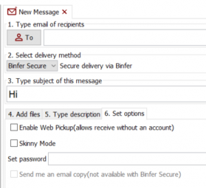 Share private photos, videos or confidential documents message options