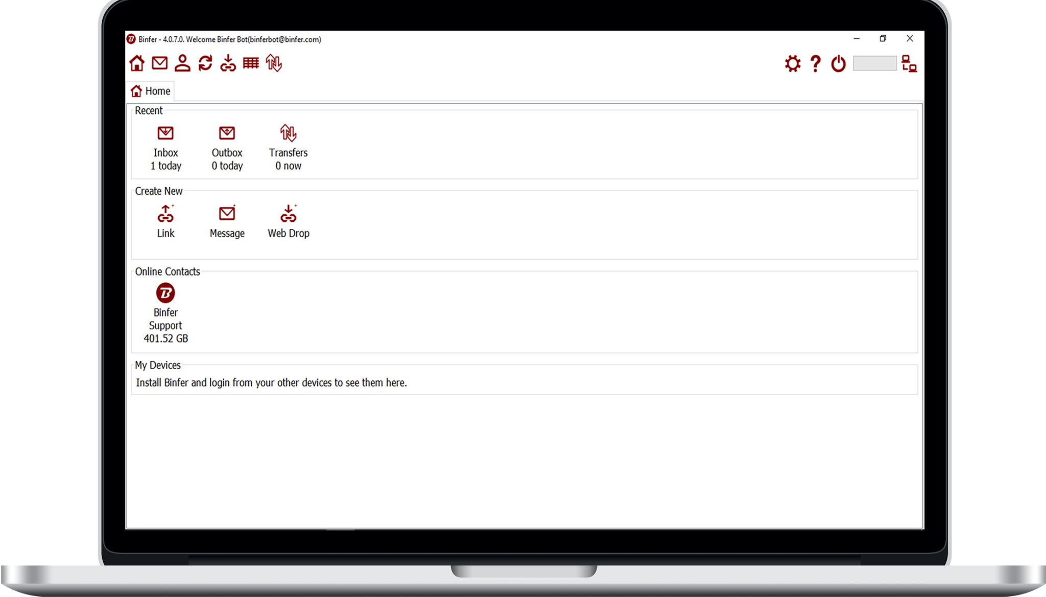 Binfer Home Screen Laptop - How To Set Up An FTP Server