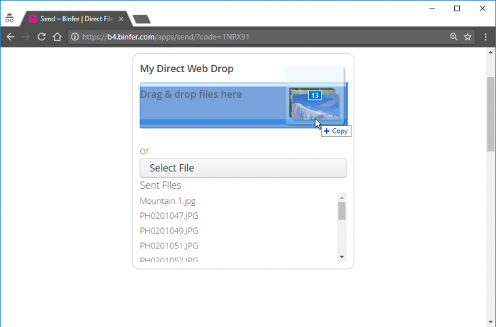 Browser Web Drop