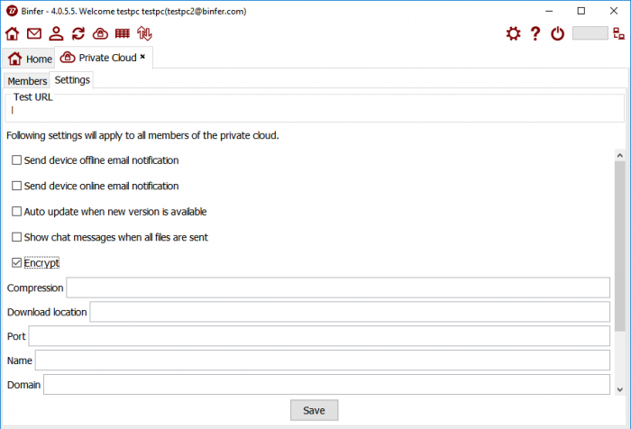 PC Settings Tab
